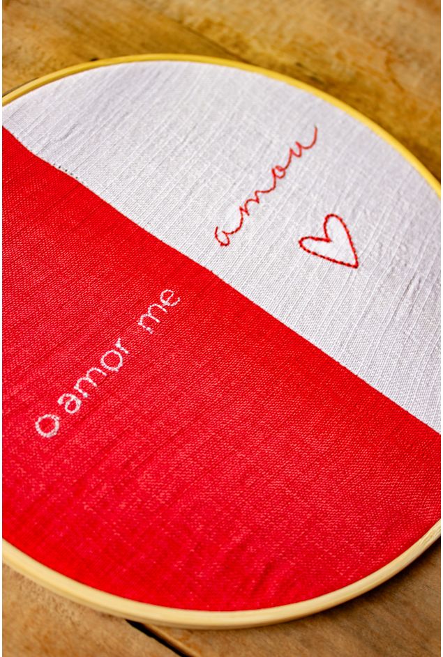 Bastidor Bordado O Amor Me Amou Mimo Galeria -3-